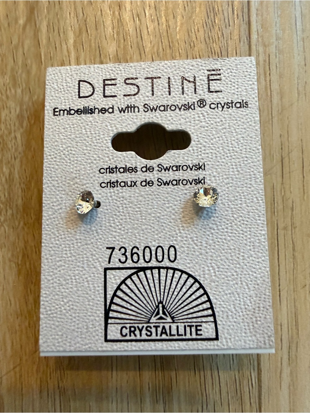 Clear Swarovski Crystal Stud Earrings